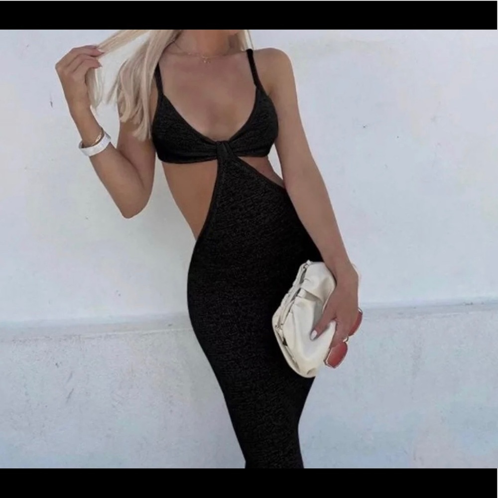 Bandage Cutout Maxi Dress